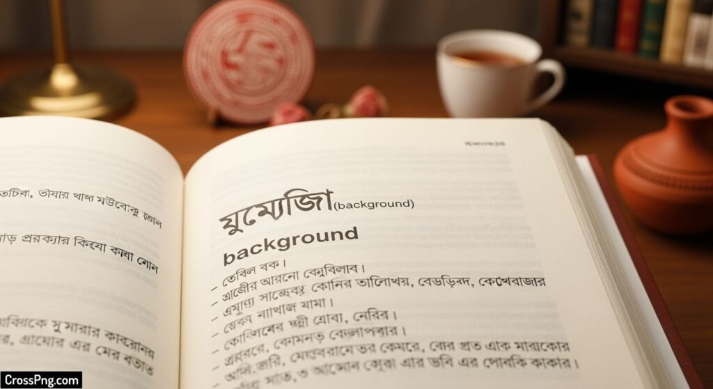 Background meaning in bengali image