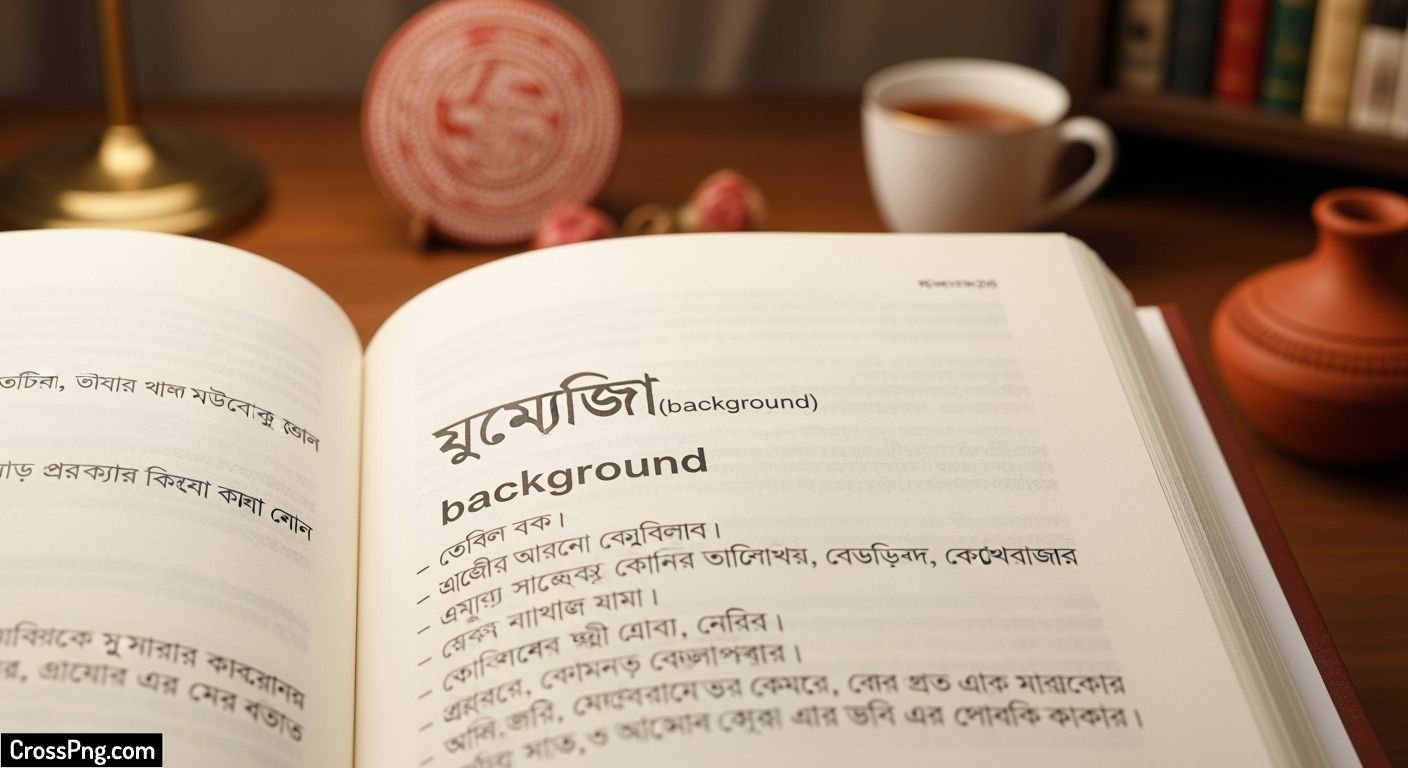 Background meaning in bengali image