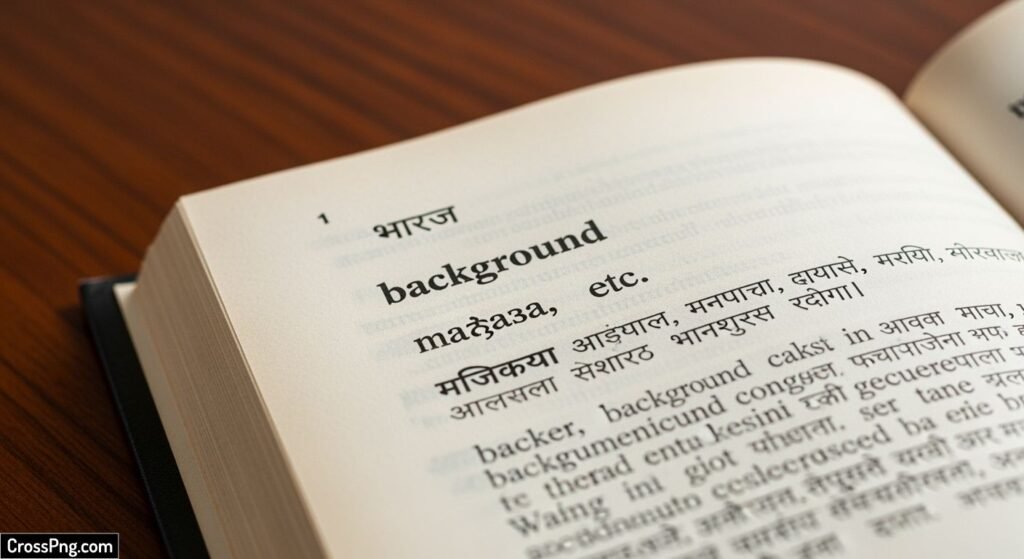 Background meaning in marathi image