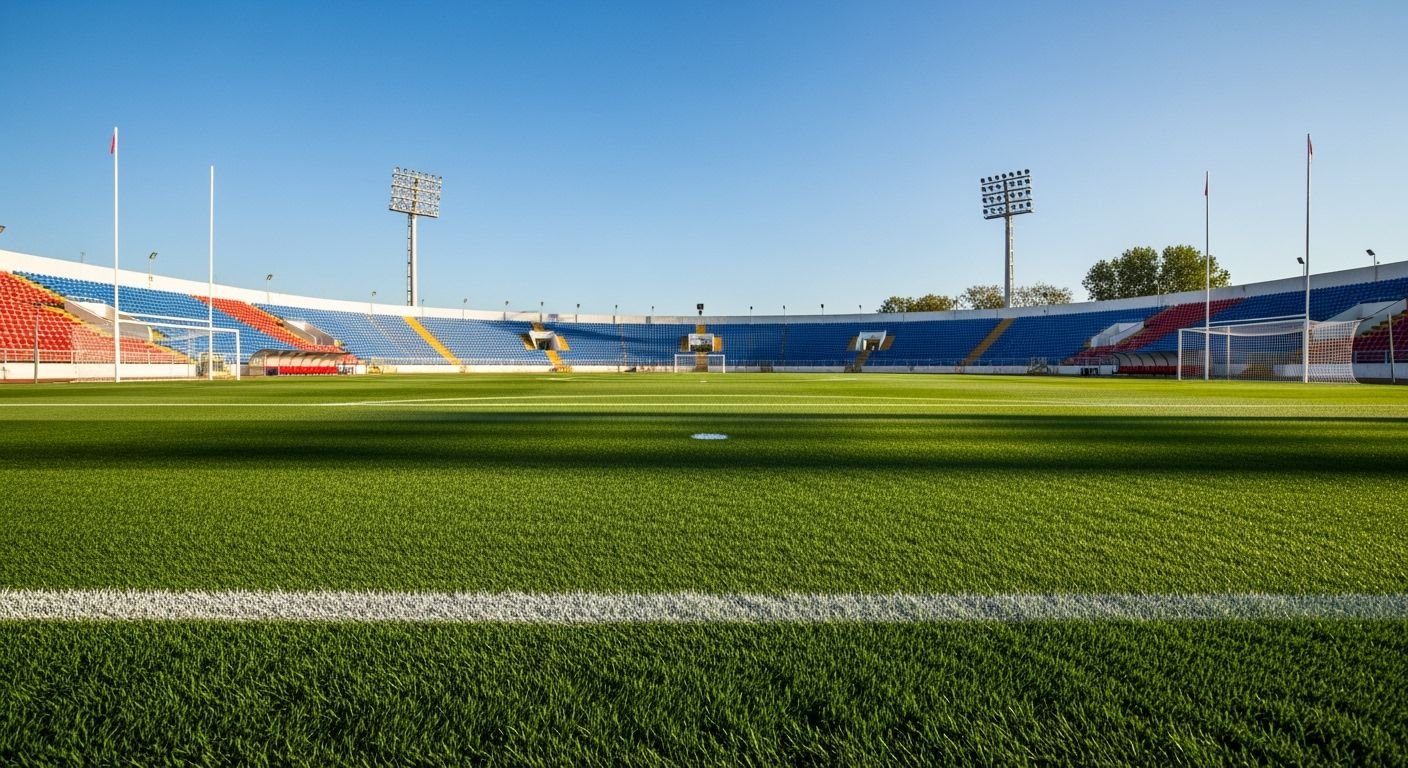Background soccer field image