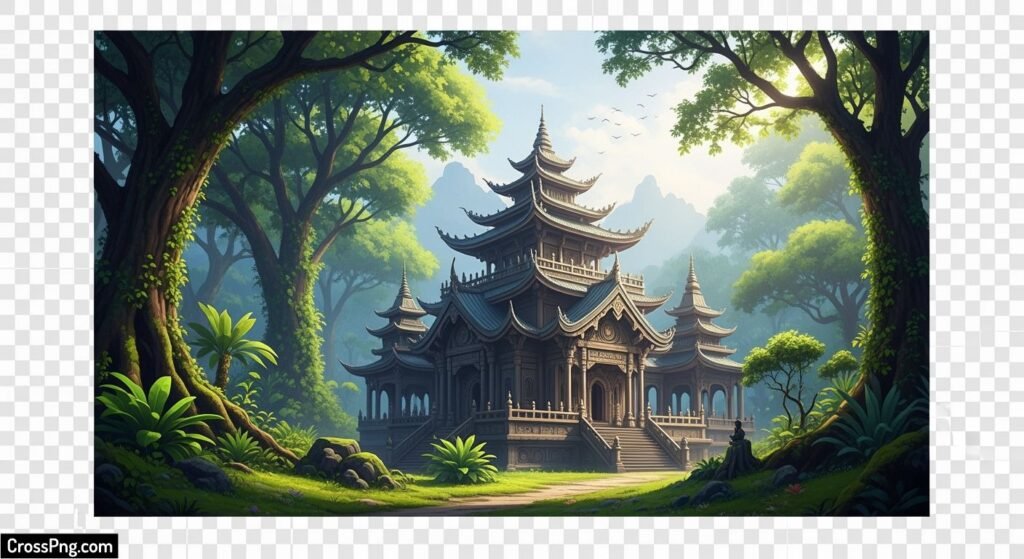 Background temple png hd image 3