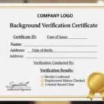 Background verification certificate image