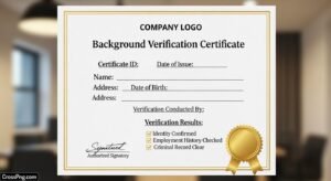 Background verification certificate image
