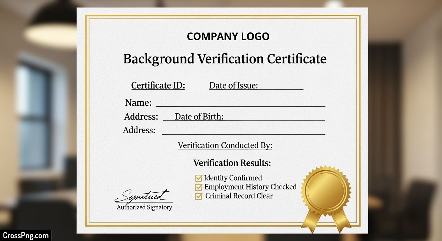 Background verification certificate image