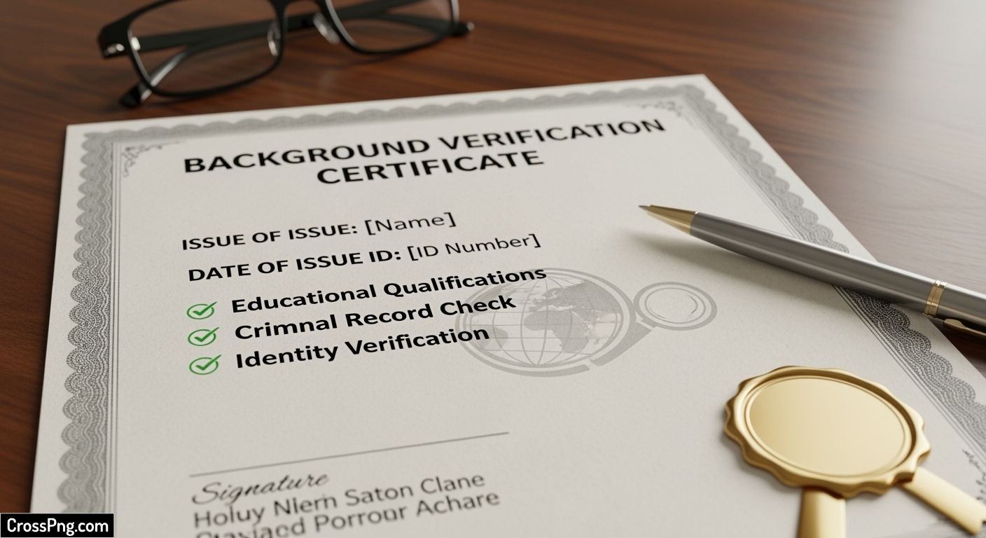 Background verification certificate image