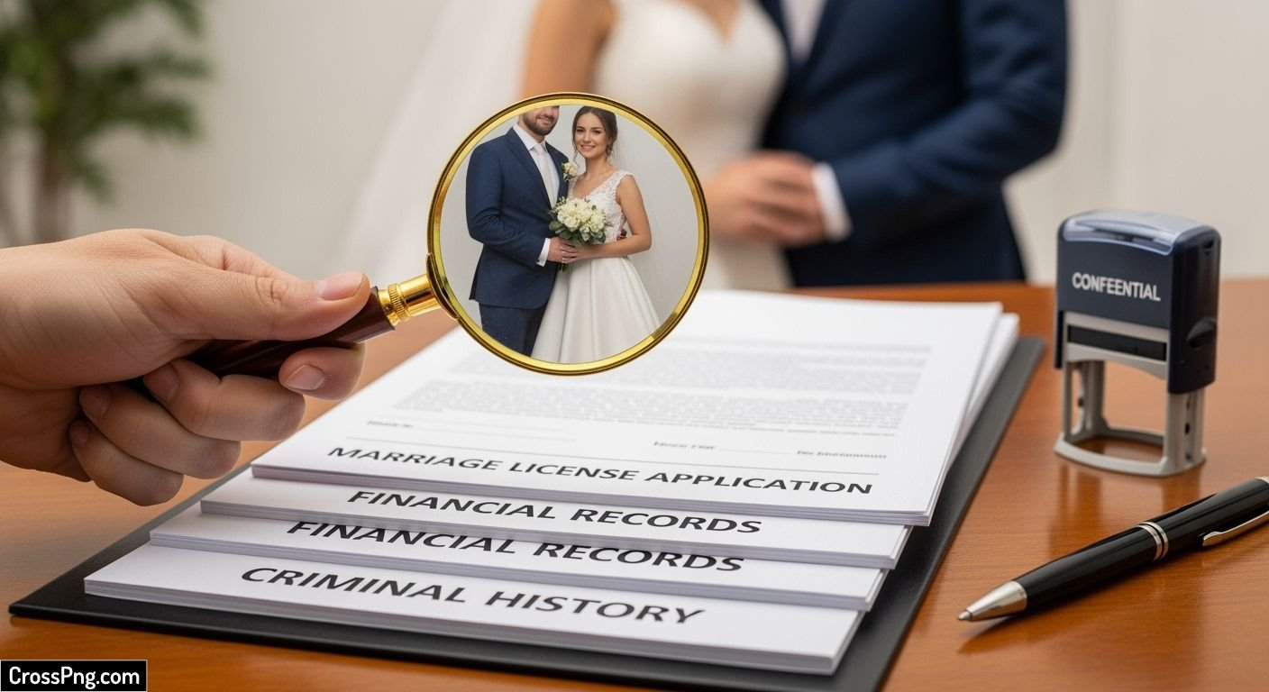 Background verification for marriage image