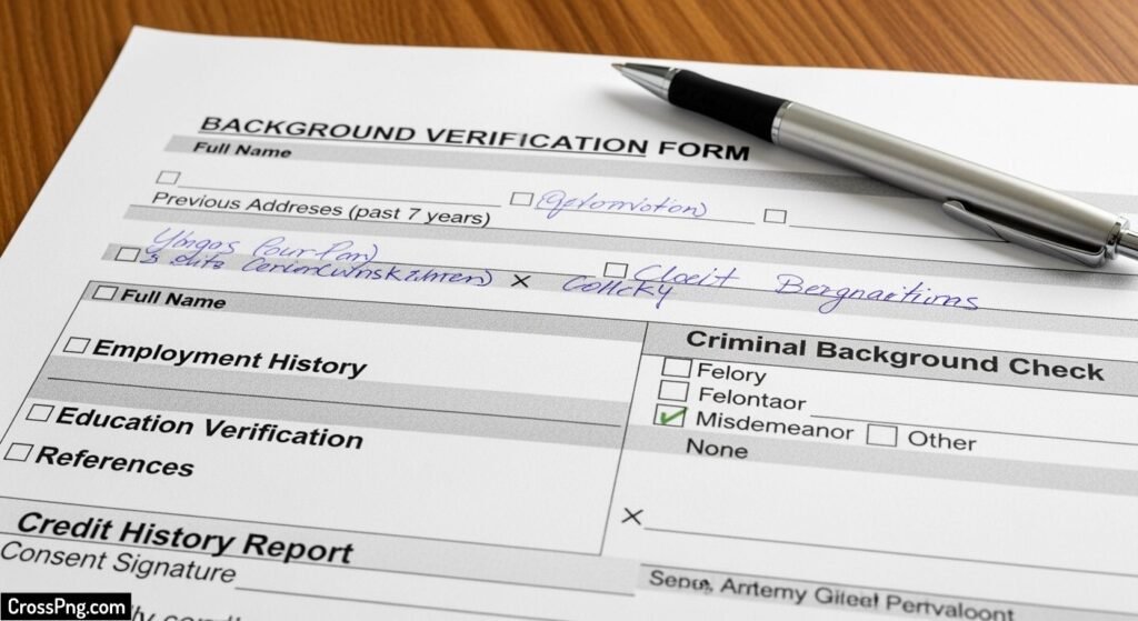Background verification form image