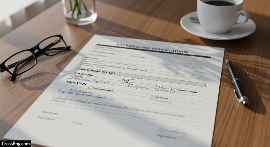 Background verification form image