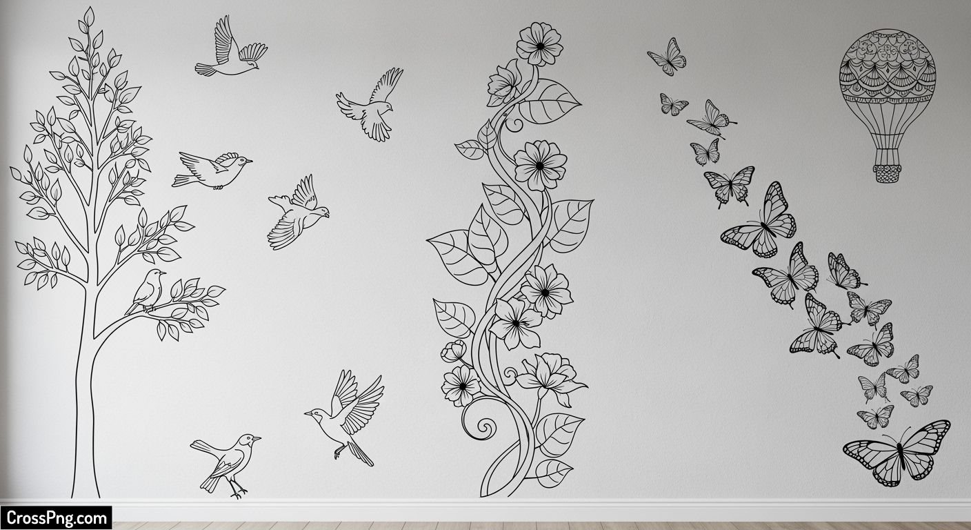 Background wall stickers image