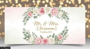 Background wedding banner design image