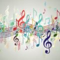 Background with music notes