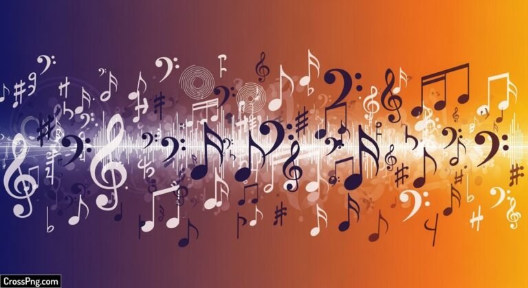 Background with music notes image