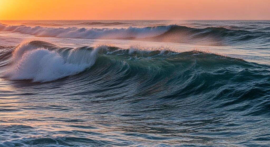 Background with waves image 4
