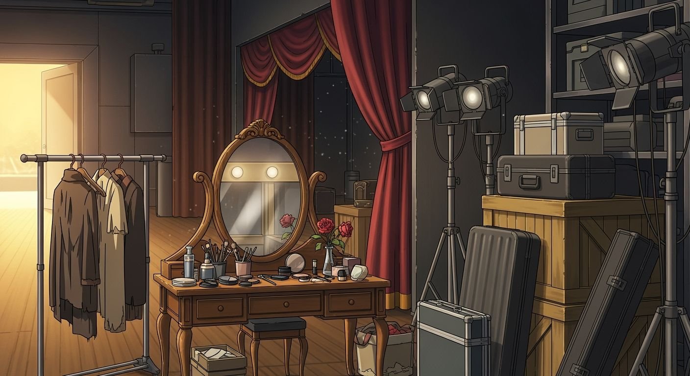 Backstage room anime background image 3