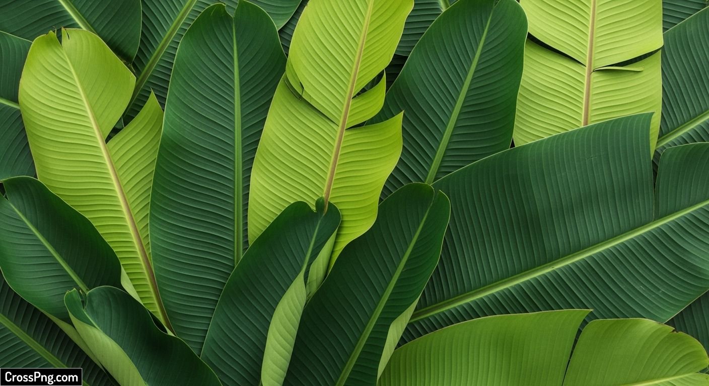 Banana leaf background decoration image 2