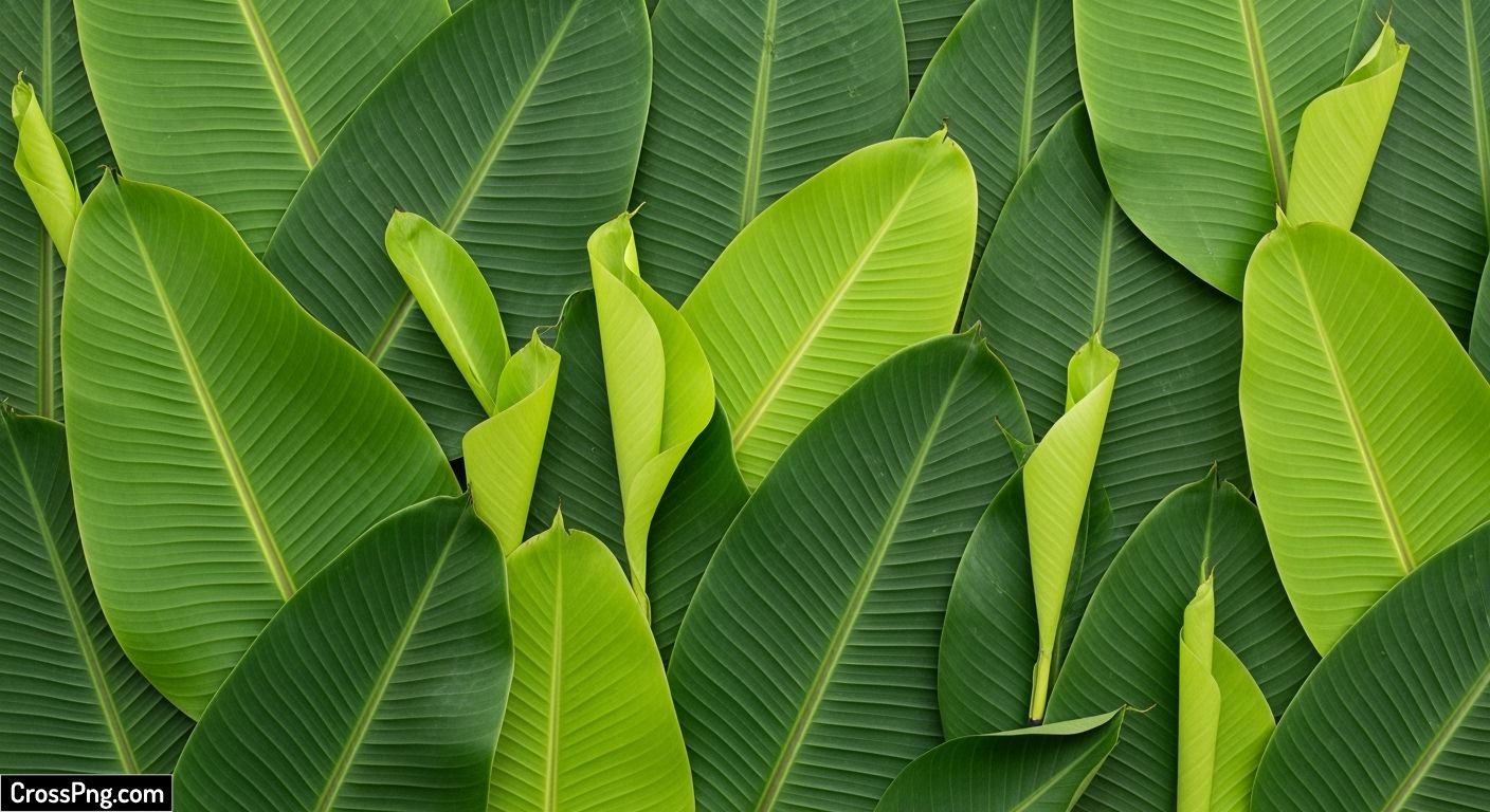 Banana leaf background decoration image 6