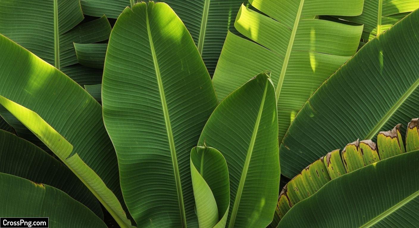 Banana leaf background decoration image 7
