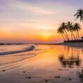 Beach background for