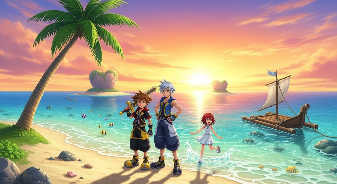 Beach destiny island kingdom hearts image 3