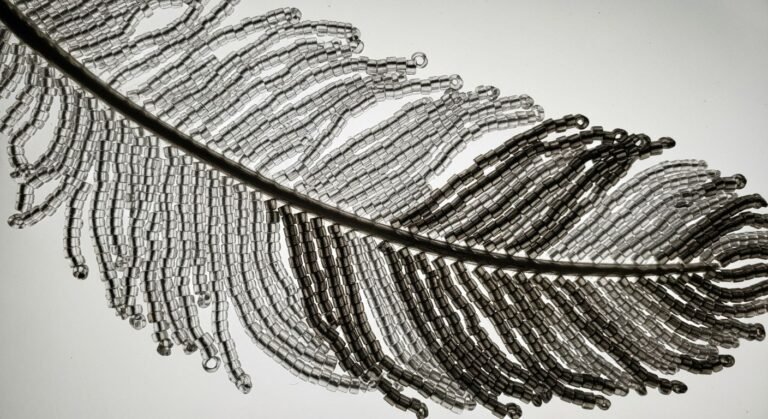 Beaded eagle feather transparent image