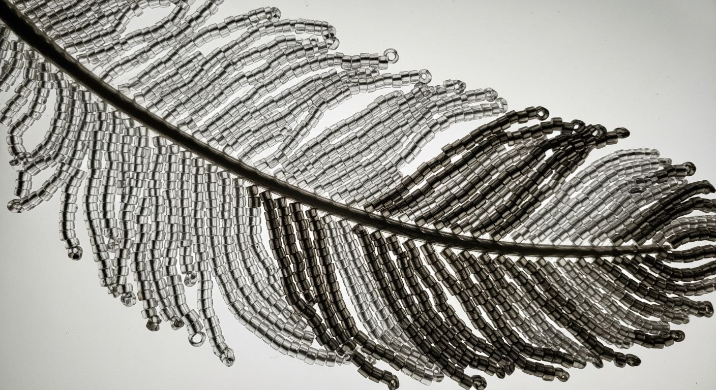 Beaded eagle feather transparent image