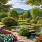 Beautiful nature garden background image