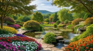 Beautiful nature garden background image