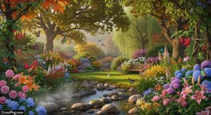 Beautiful nature garden background image 2