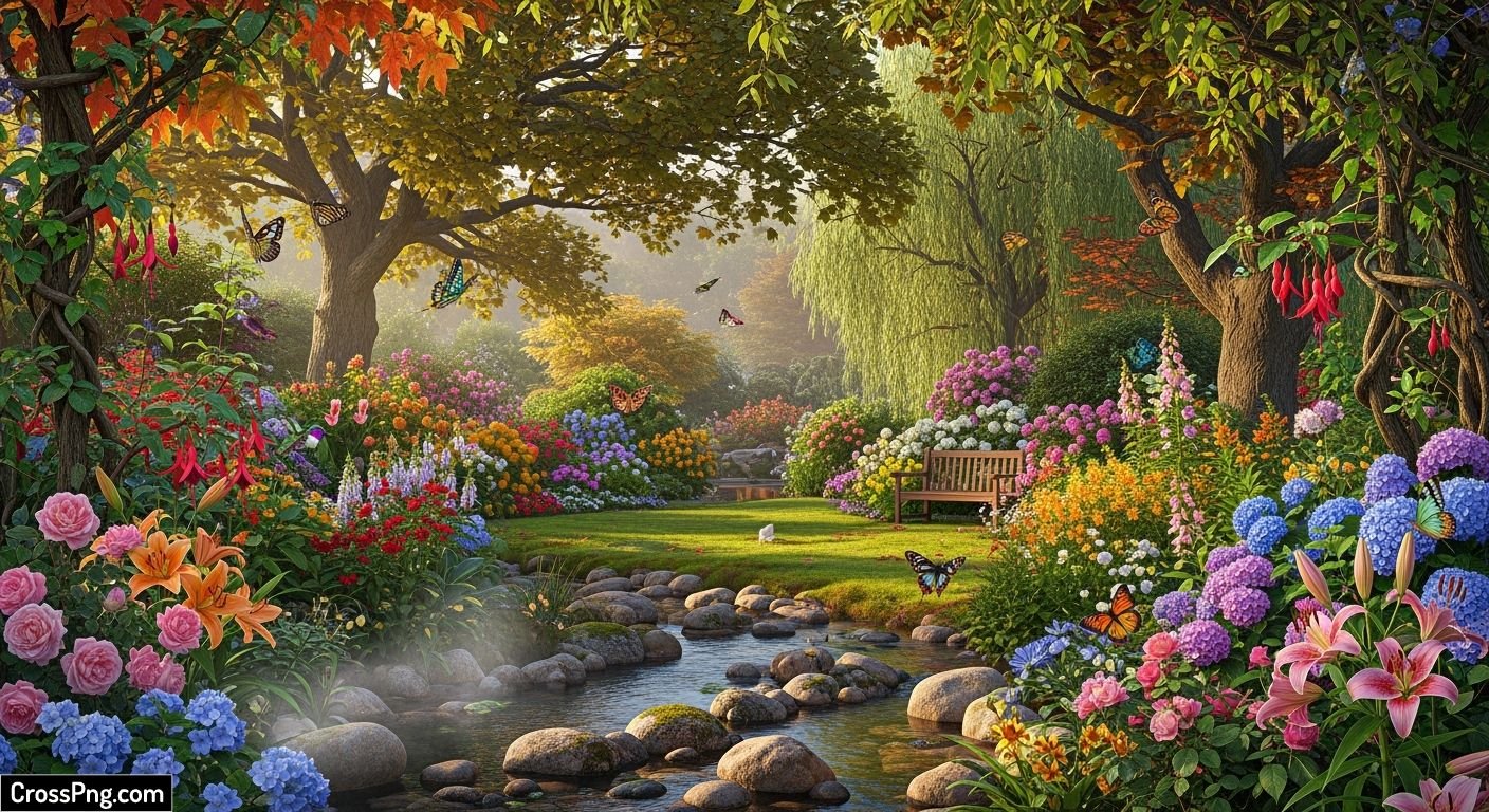 Beautiful nature garden background image 2