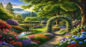 Beautiful nature garden background image