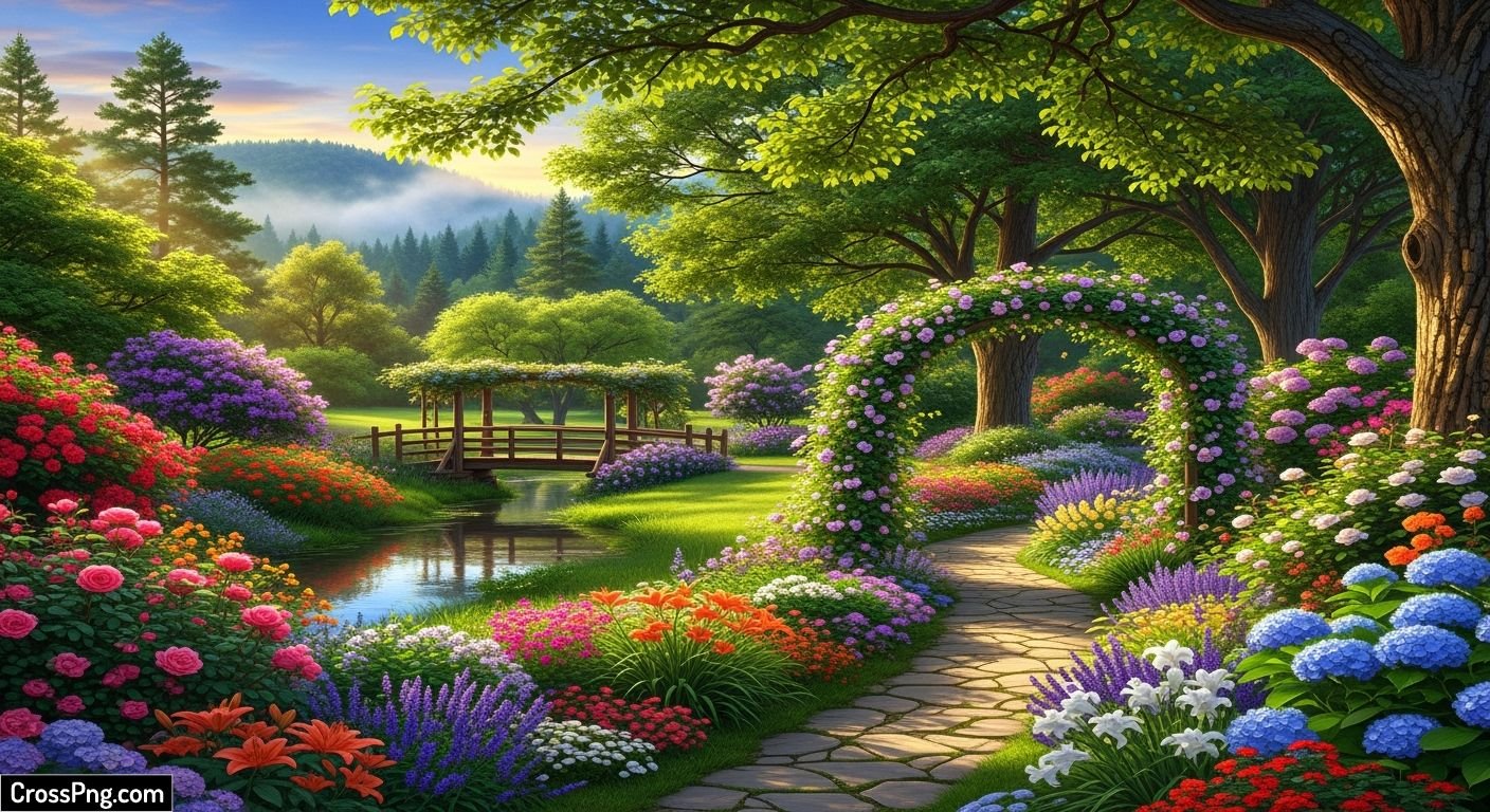 Beautiful nature garden background image