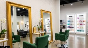 Beauty parlour background design image