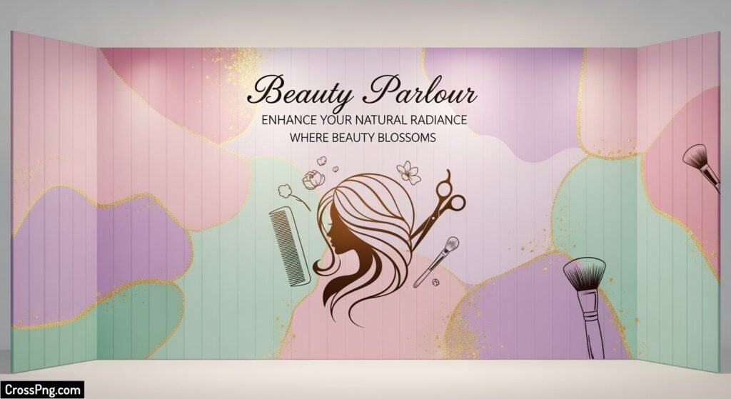 Beauty parlour flex background image