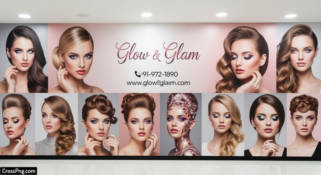 Beauty parlour flex background image 2