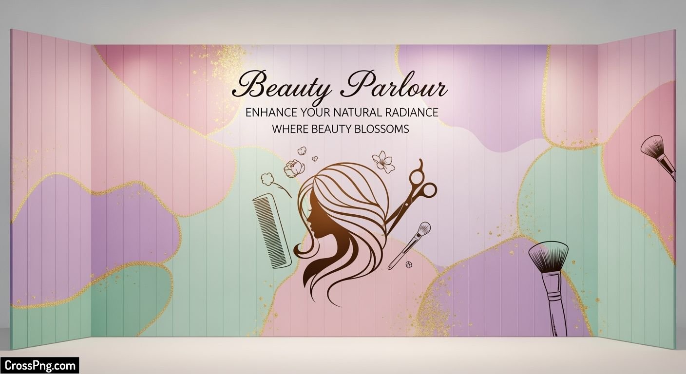 Beauty parlour flex background image