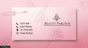 Beauty parlour visiting card background image