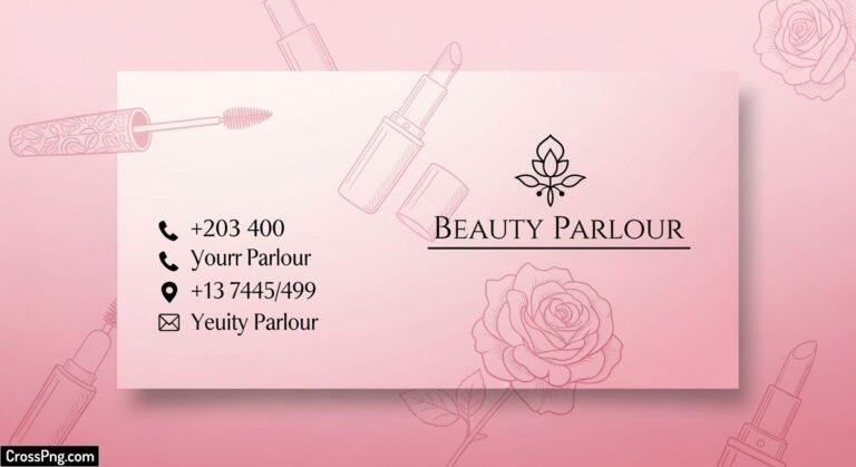 Beauty parlour visiting card background image