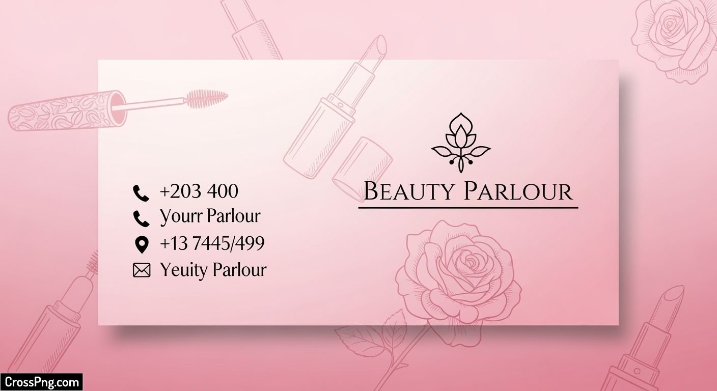 Beauty parlour visiting card background image