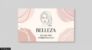 Beauty parlour visiting card background image 2