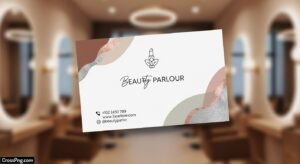 Beauty parlour visiting card background image