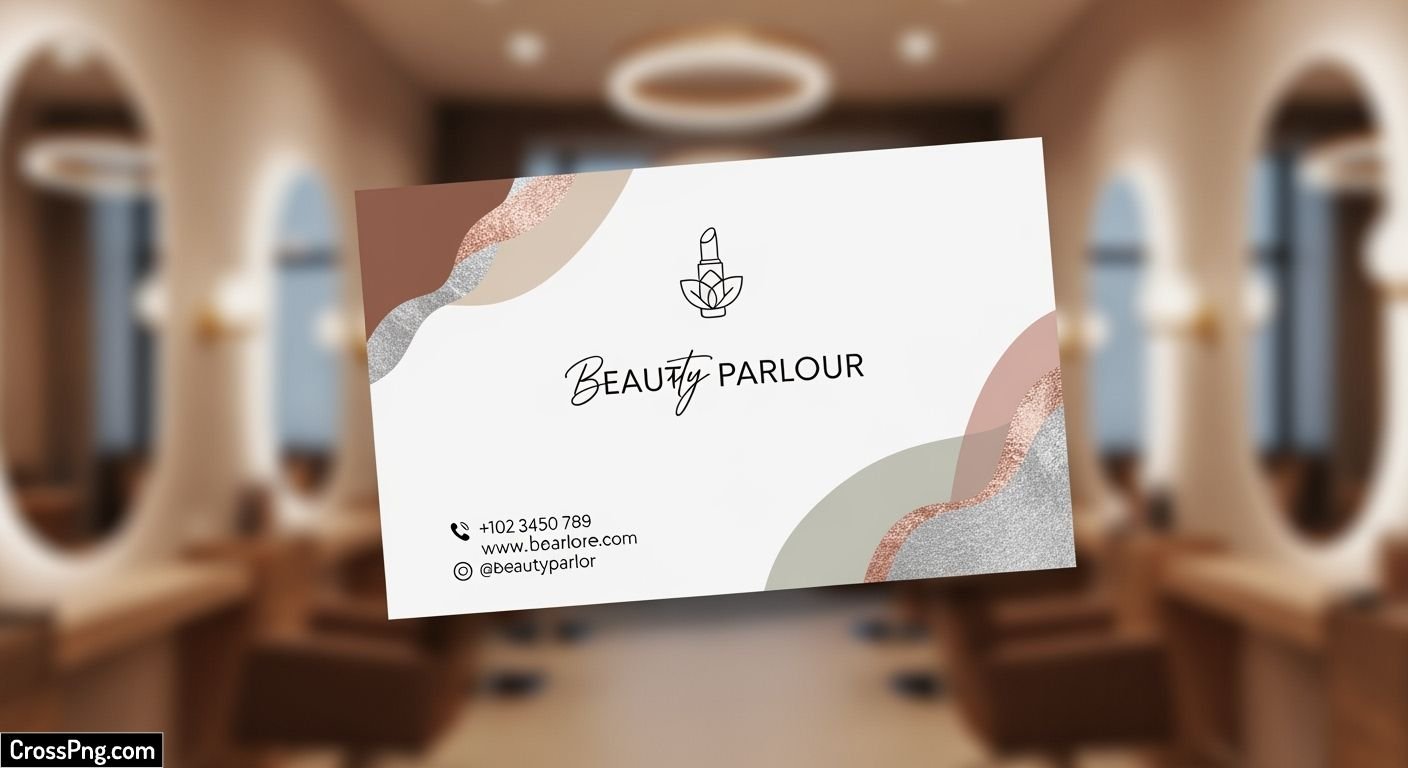Beauty parlour visiting card background image