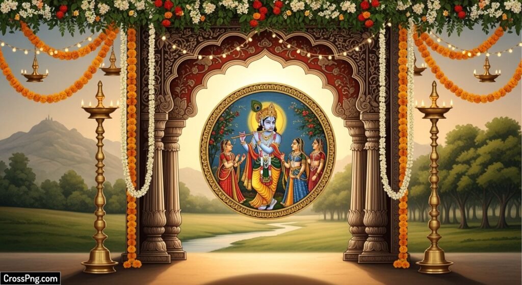 Bhagwat katha background hd image 3