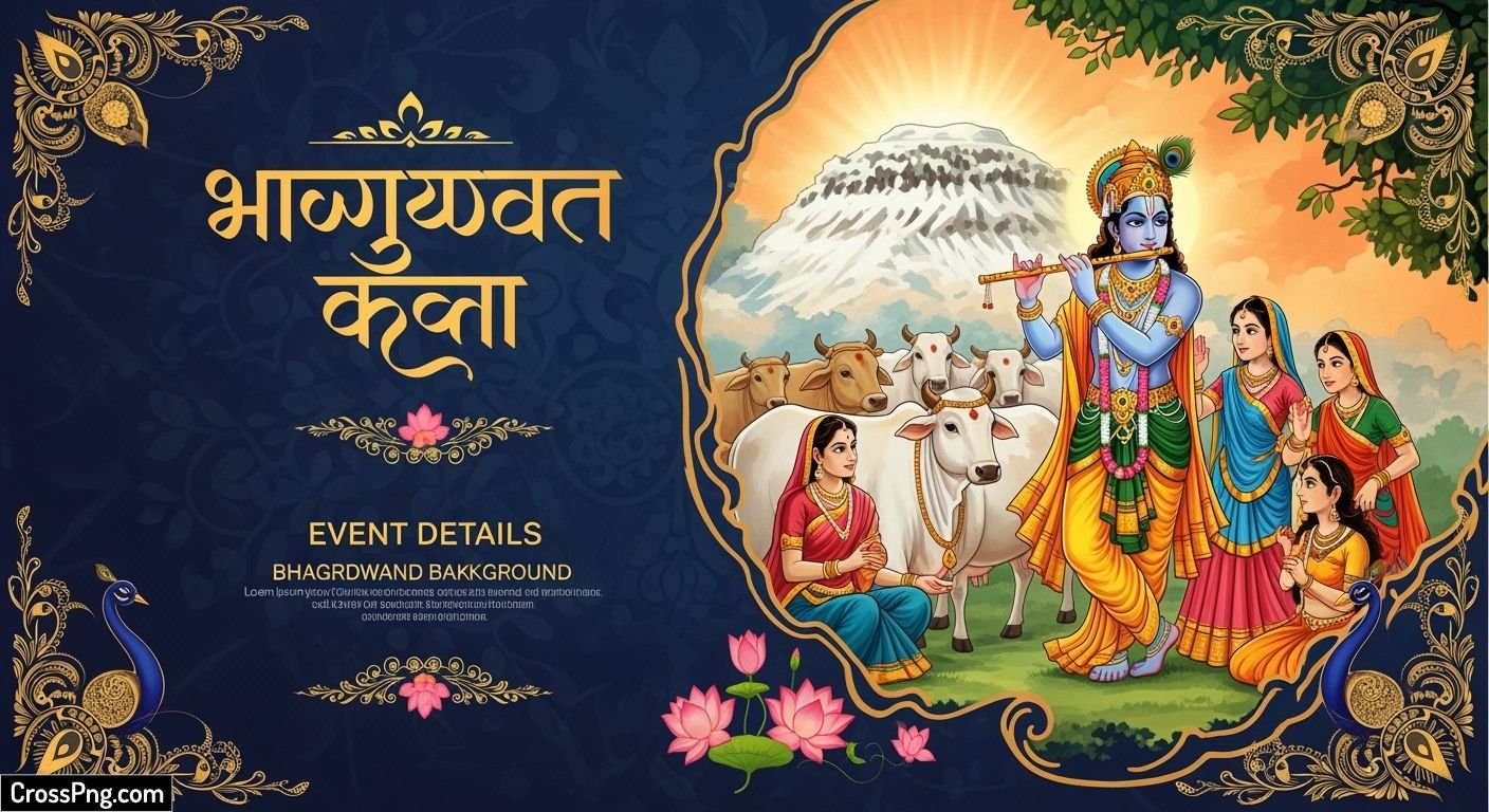 Bhagwat katha banner background image
