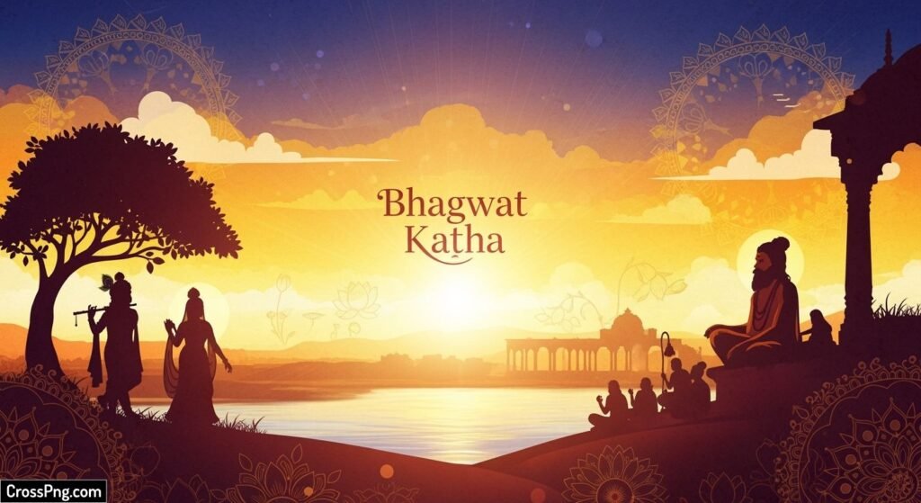 Bhagwat katha poster background image 2