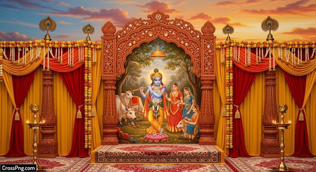 Bhagwat katha stage background image