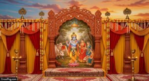 Bhagwat katha stage background image