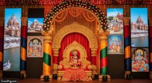 Bhagwat katha stage background image 3