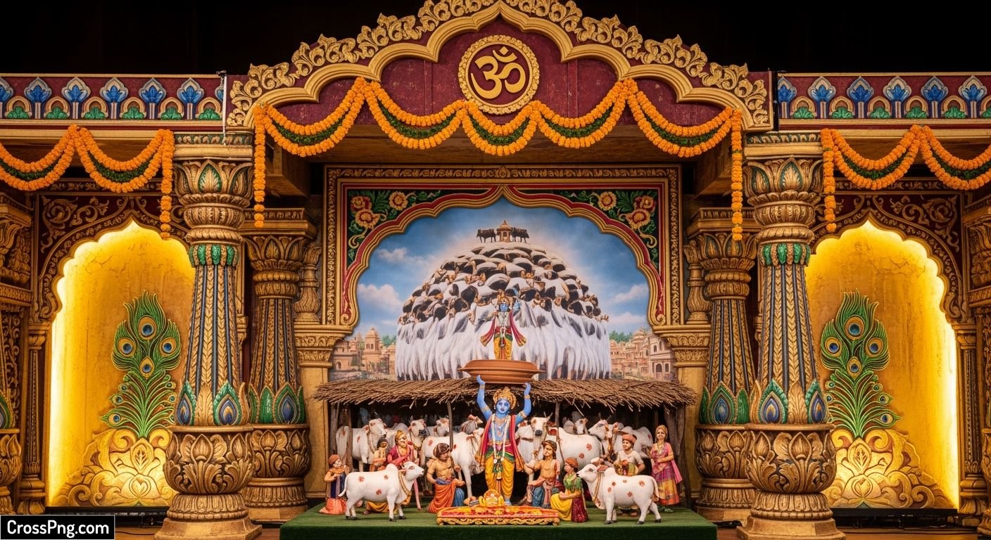 Bhagwat katha stage background image