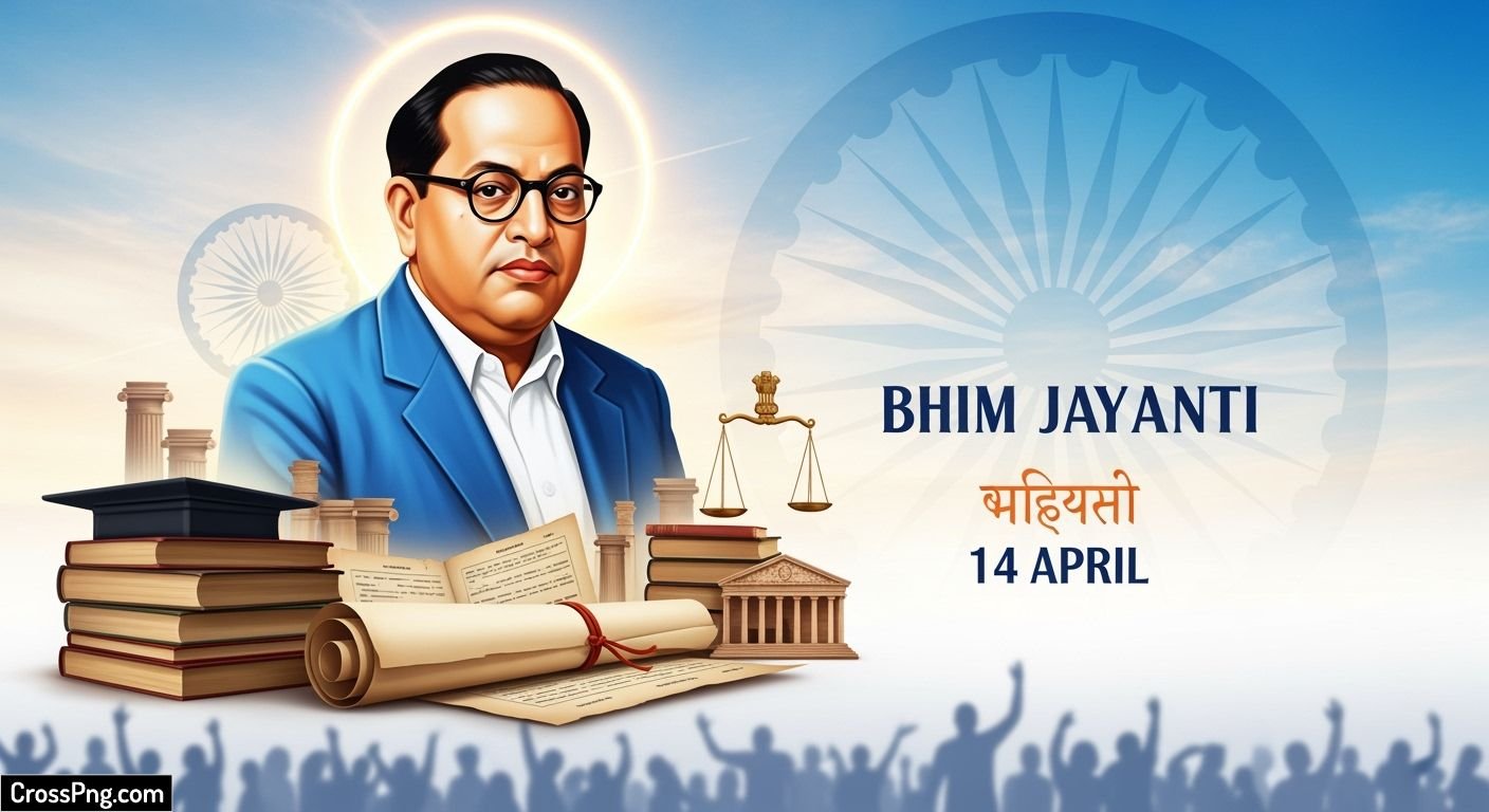 Bhim jayanti banner background hd image