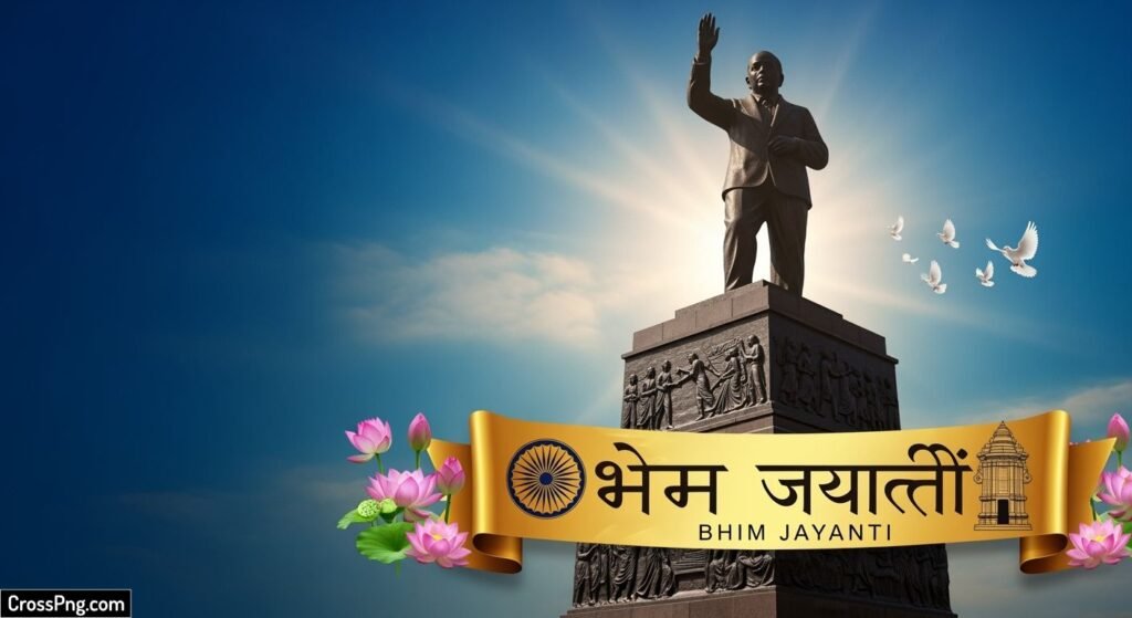 Bhim jayanti banner background hd image